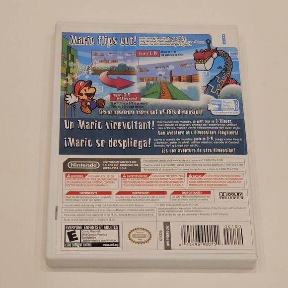 Super Paper Mario Nintendo Wii - Pre-Owned - Picture 2 of 4